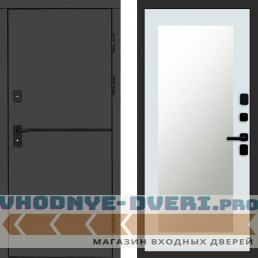 Дверь Termo Door Тренд Графит Зеркало Триумф Белый софт